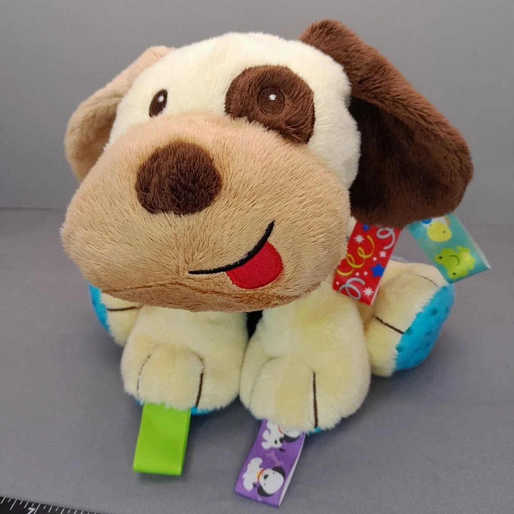 Taggies Yellow Puppy Dog Baby Lovey Security Blanket Rattle 10